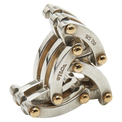 Tiffany & Co Gate Silver Gold Sv925 Silver 18k Yellow Gold Yellow Gold Men's