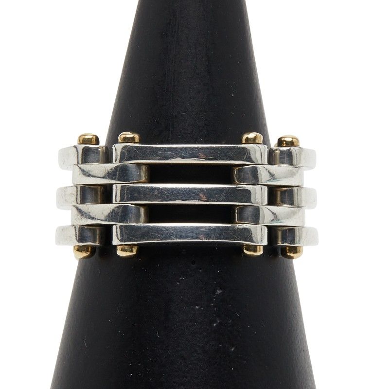 Tiffany & Co Gate Silver Gold Sv925 Silver 18k Yellow Gold Yellow Gold Men's