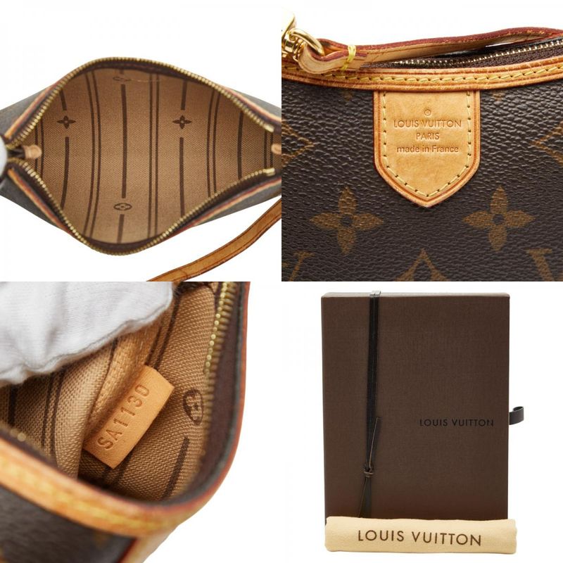 Louis Vuitton Monogram Mini Pochette Delightful Mini Bag Pouch M40309 Brown PVC