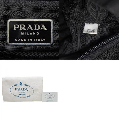 Prada Triangle Logo Plate Rucksack Backpack B2811f Black Nylon Ladies Prada