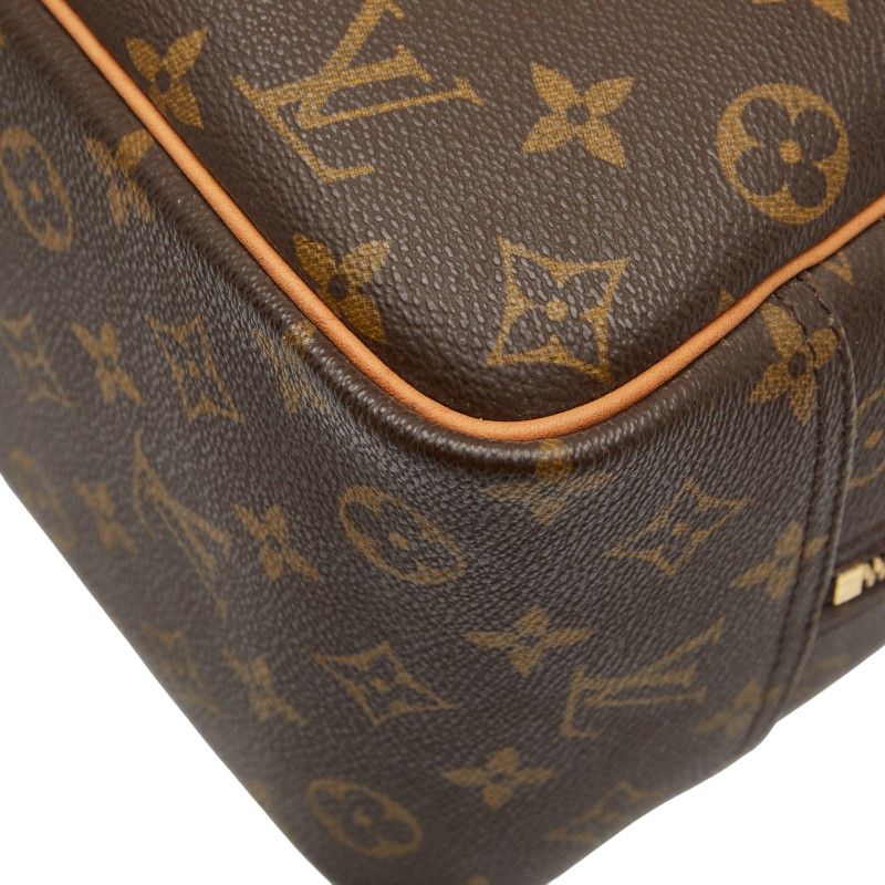 Louis Vuitton Monogram Deauville M47270 Brown PVC Leather Women's Louis Vuitton