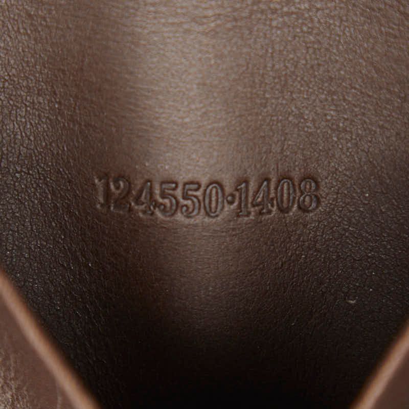 Gucci GG Canvas 6 Rows 124550 Brown Canvas Leather Women's Gucci