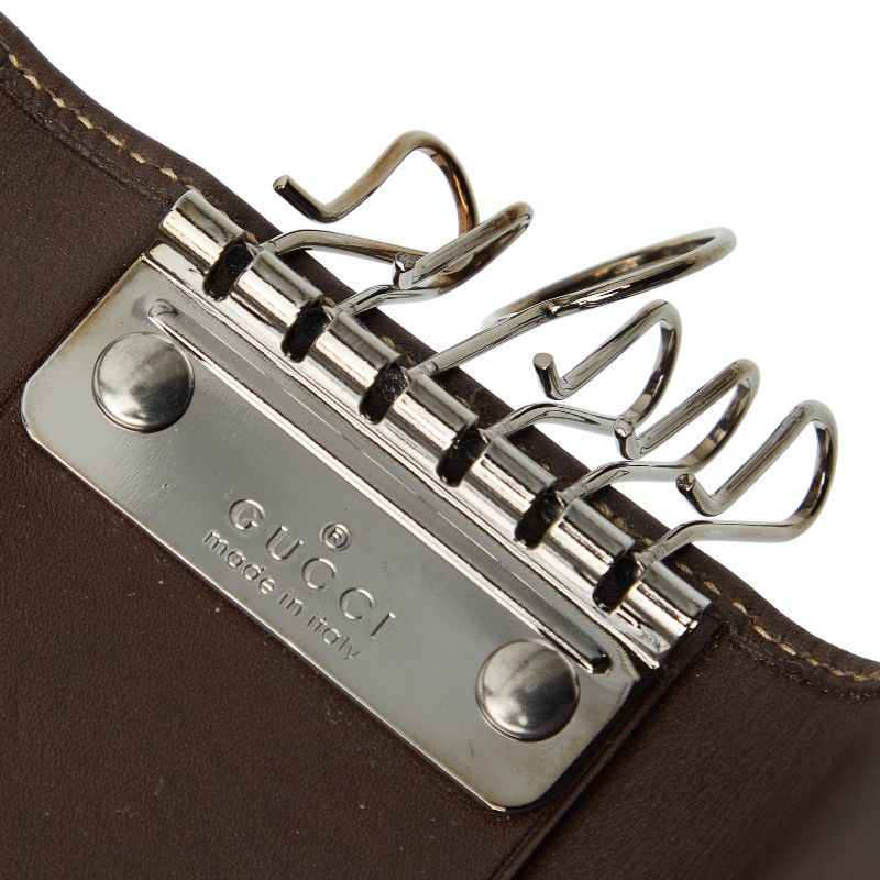 Gucci GG Canvas 6 Rows 124550 Brown Canvas Leather Women's Gucci