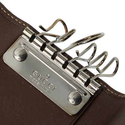 Gucci GG Canvas 6 Rows 124550 Brown Canvas Leather Women's Gucci