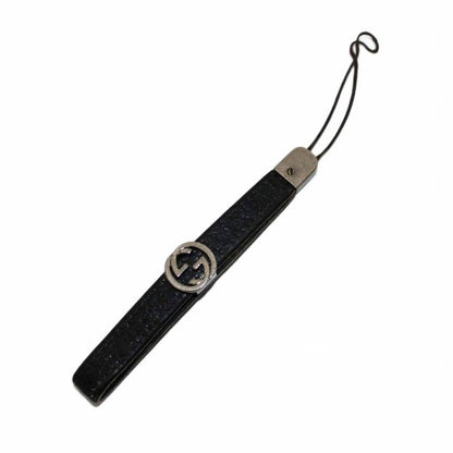 Gucci Double G Mobile Strap Leather Black 115279 KH