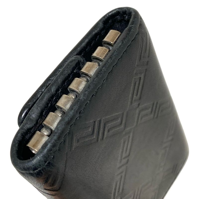 Versace Key Case - Black 6 Hooks Leather