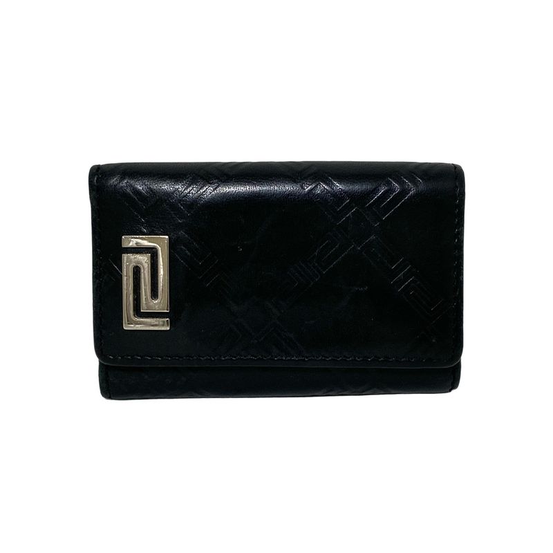 Versace Key Case - Black 6 Hooks Leather