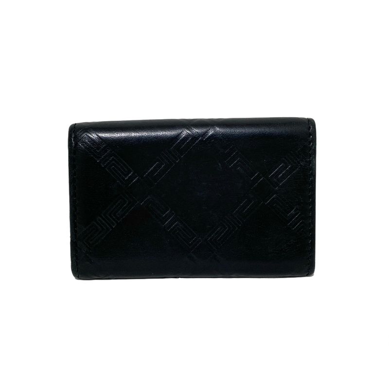 Versace Key Case - Black 6 Hooks Leather