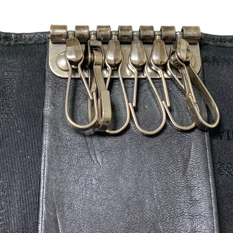 Versace Key Case - Black 6 Hooks Leather