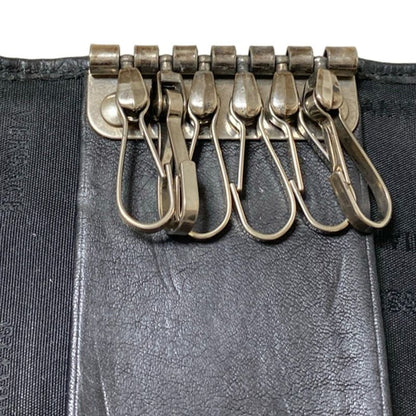 Versace Key Case - Black 6 Hooks Leather