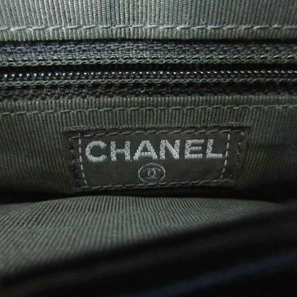 Chanel Chocolate Bar Clutch Bag Second Bag Lambskin Leather Black 1206 Aa