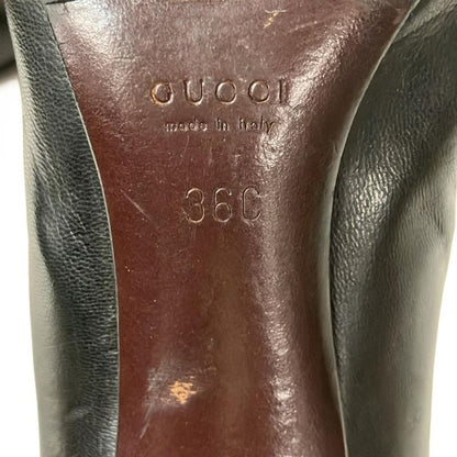 Gucci Booties 36c Women's - Black Outsole Reupholstered Leather