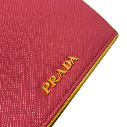 Prada Bifold Wallet - Pink Leather