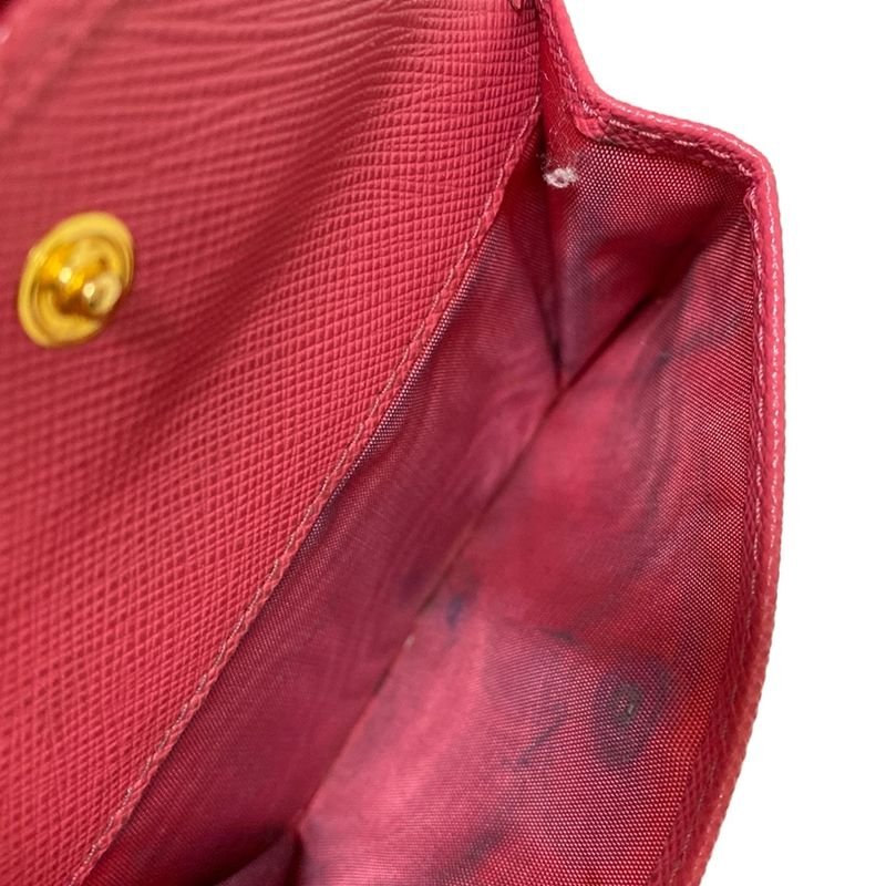 Prada Bifold Wallet - Pink Leather