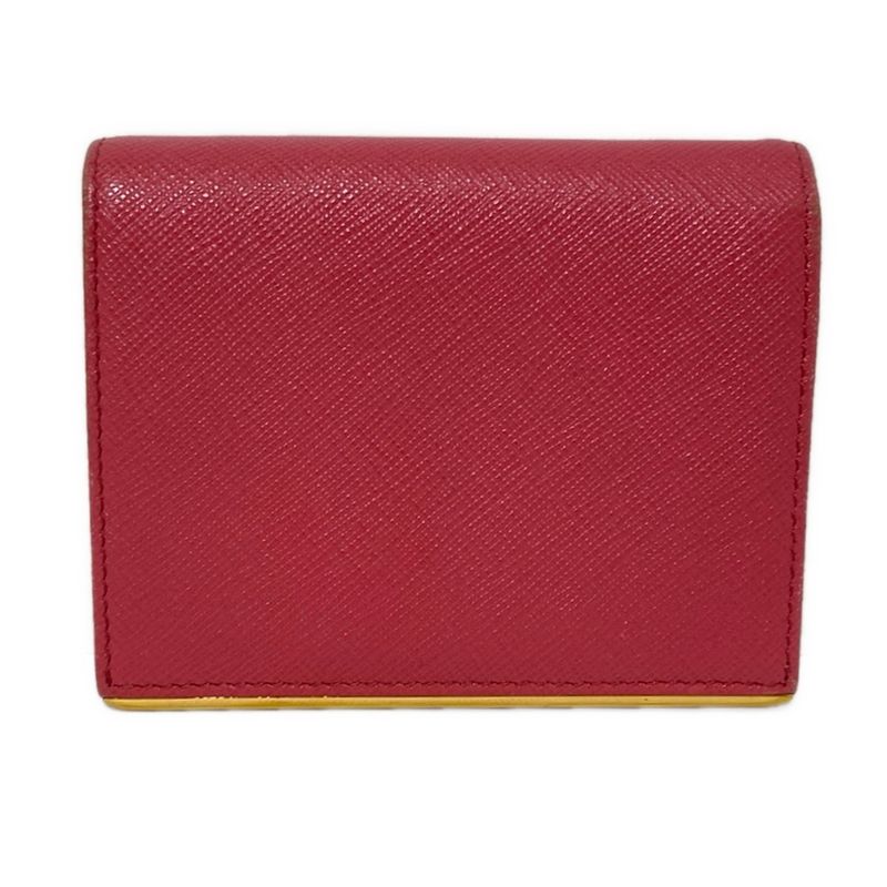 Prada Bifold Wallet - Pink Leather