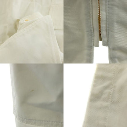 Gucci Ecowashed Organic Cotton Safari Jacket Short Sleeve Logo Zip Up 36 White