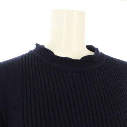 Hermes Knit Sweater Cashmere Short Sleeve 40 Navy Tk