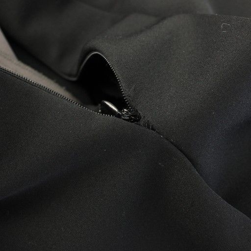 Prada Pleated Skirt Knee Length Switching 36 Black Gray P178g Tk