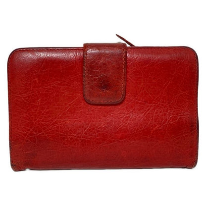 Balenciaga Bifold Wallet Editor's Classic Wallet 272467 Red Leather