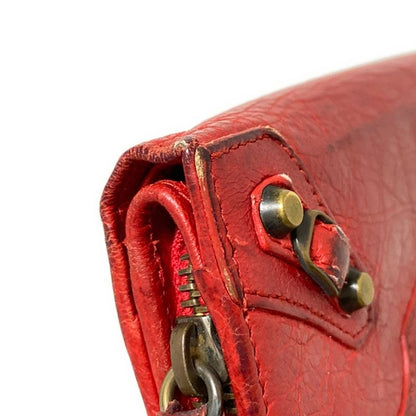 Balenciaga Bifold Wallet Editor's Classic Wallet 272467 Red Leather