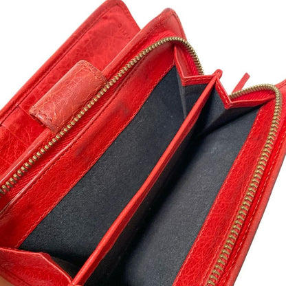 Balenciaga Bifold Wallet Editor's Classic Wallet 272467 Red Leather