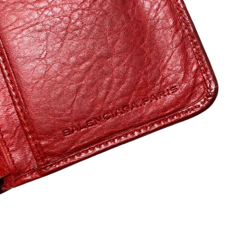 Balenciaga Bifold Wallet Editor's Classic Wallet 272467 Red Leather