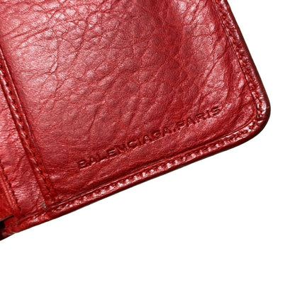 Balenciaga Bifold Wallet Editor's Classic Wallet 272467 Red Leather