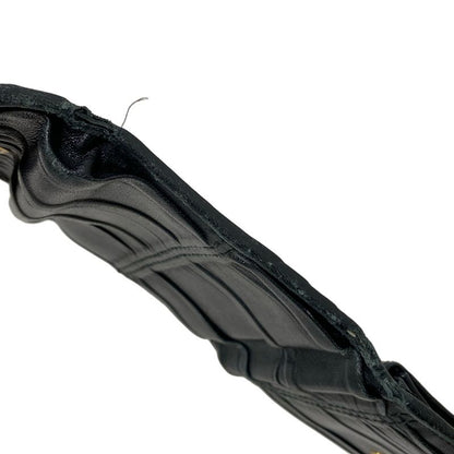 Prada Trifold Wallet Gathered Wallet Black Leather