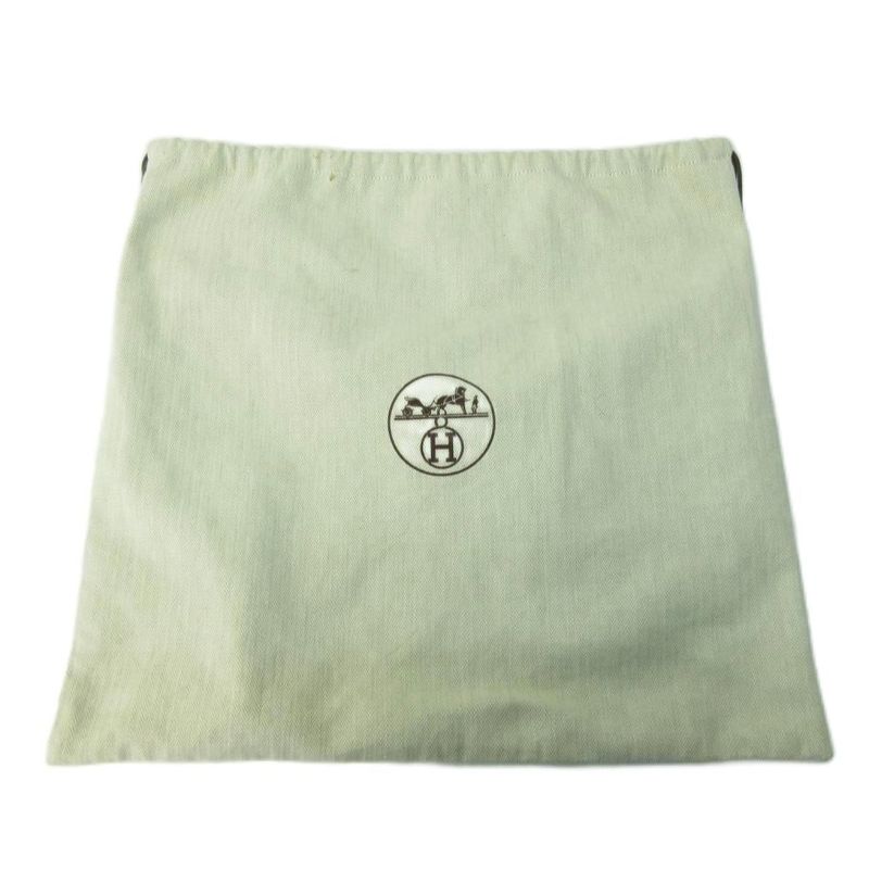 Hermes Cabas Quellen PM 2way Handbag Shoulder Toile Officier Black 1206 Aa