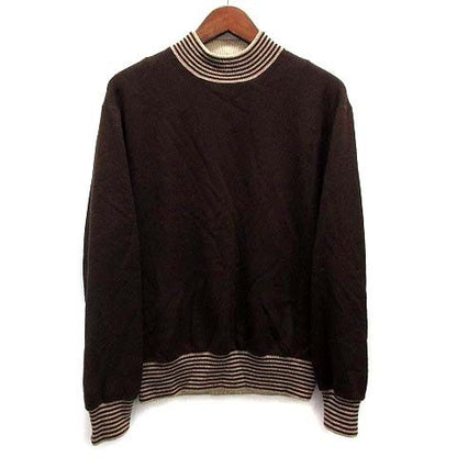 Christian Dior Sports 100% Cashmere W Face Knit Sweater Long Sleeve Brown L
