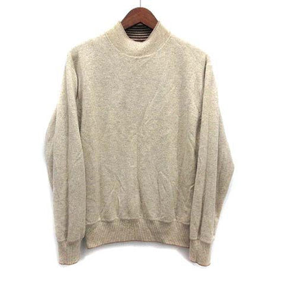 Christian Dior Sports 100% Cashmere W Face Knit Sweater Long Sleeve Brown L