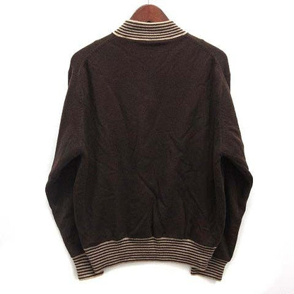 Christian Dior Sports 100% Cashmere W Face Knit Sweater Long Sleeve Brown L
