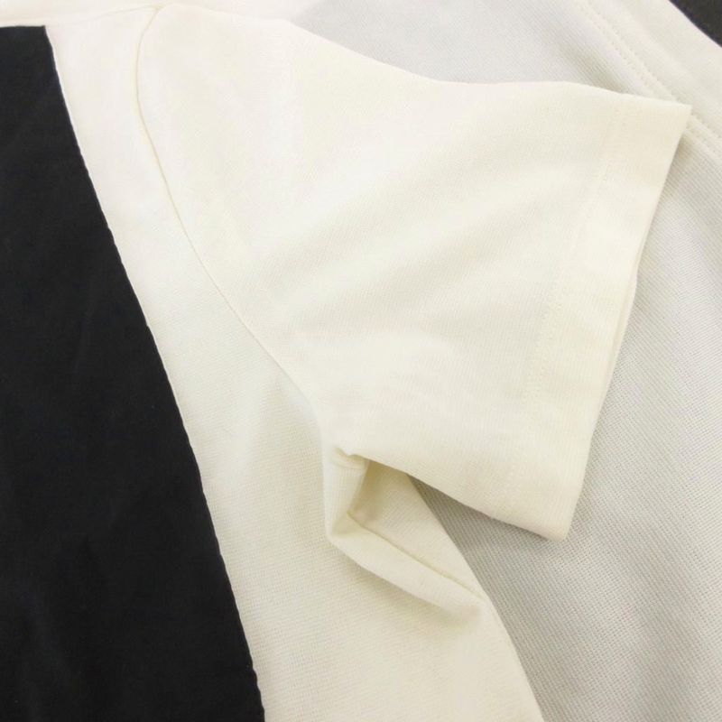 Balenciaga 2011 Archive Docking T-Shirt Cut and Sew Leather Switching Short