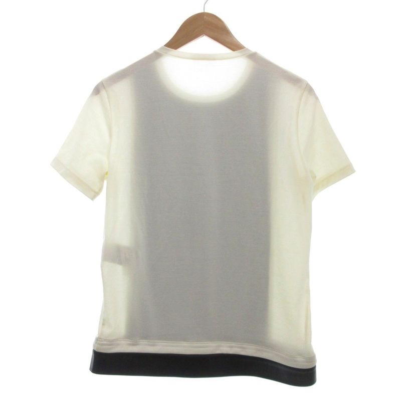 Balenciaga 2011 Archive Docking T-Shirt Cut and Sew Leather Switching Short