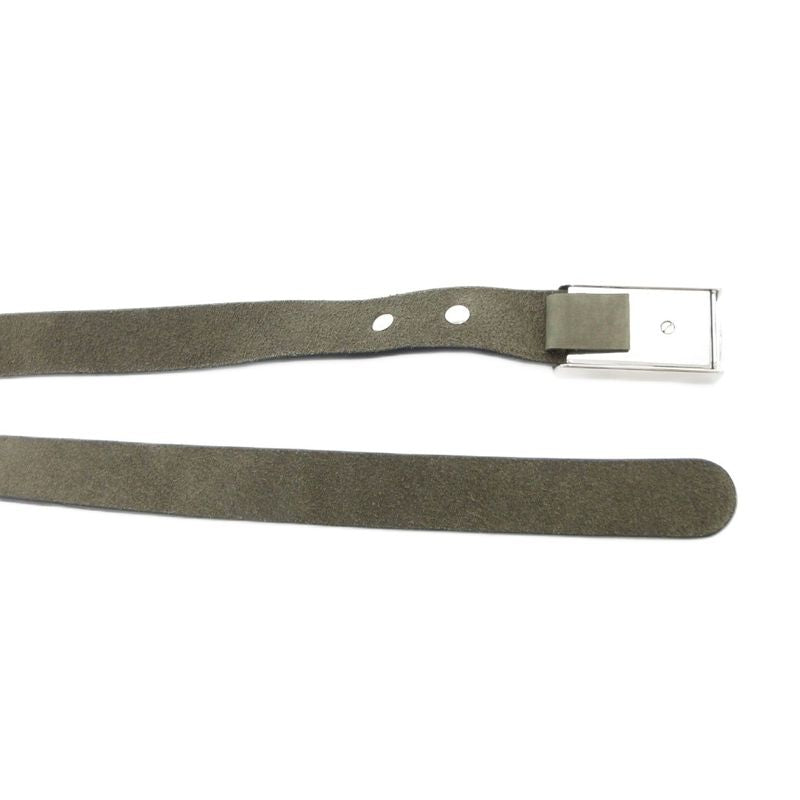 Gucci Belt Leather Logo Square Buckle Khaki Uo Ibo86