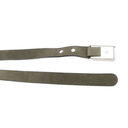 Gucci Belt Leather Logo Square Buckle Khaki Uo Ibo86