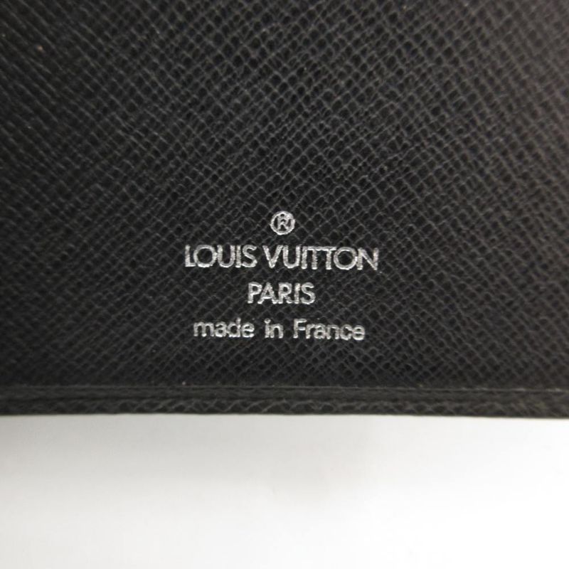 Louis Vuitton Taiga Portobier 3 Cult Cles Di Bifold Wallet Logo Black M30452 Ae