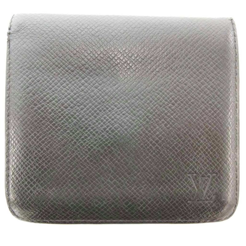 Louis Vuitton Taiga Portobier 3 Cult Cles Di Bifold Wallet Logo Black M30452 Ae