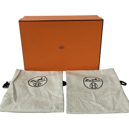 Hermes Loafers 35 1 2 Women's Dauphine Black Pink Gold Hardware Leather