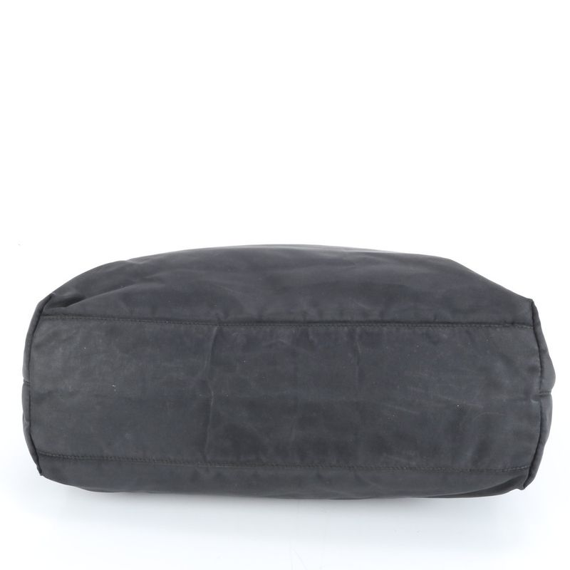 Prada Tessuto Nylon Triangle Logo Tote Bag Shoulder Hand A4 Black Women's Rue