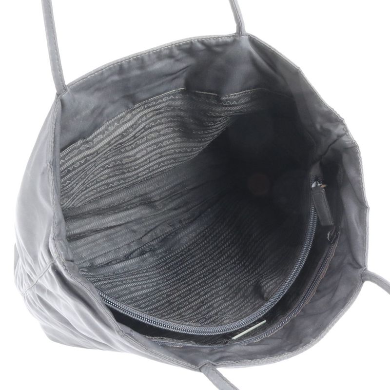 Prada Tessuto Nylon Triangle Logo Tote Bag Shoulder Hand A4 Black Women's Rue