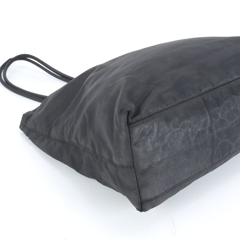 Prada Tessuto Nylon Triangle Logo Tote Bag Shoulder Hand A4 Black Women's Rue