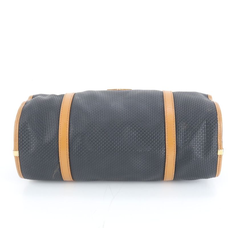 Vintage YSL Yves Saint Laurent Triangle Plate Logo Leather Mini Boston