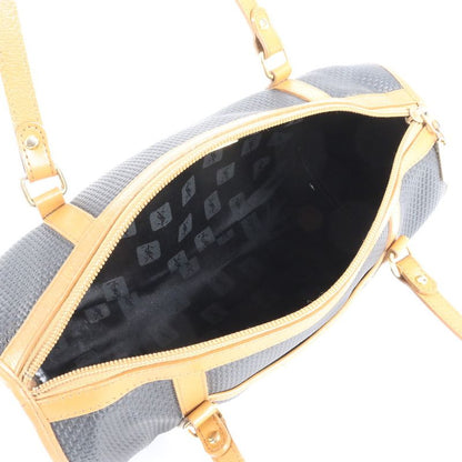 Vintage YSL Yves Saint Laurent Triangle Plate Logo Leather Mini Boston