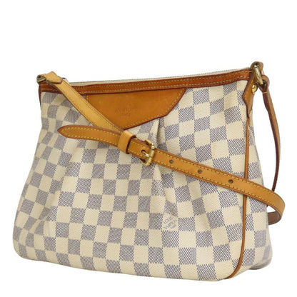 Louis Vuitton Shoulder Bag Syracuse PM N41113 Damier Azure Leather White