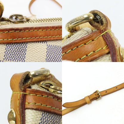 Louis Vuitton Shoulder Bag Syracuse PM N41113 Damier Azure Leather White