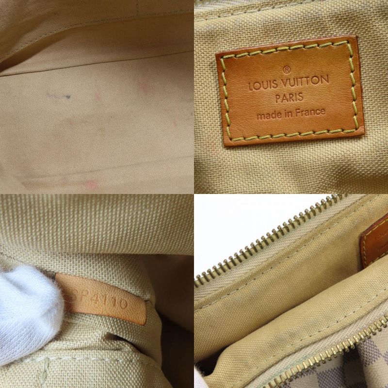 Louis Vuitton Shoulder Bag Syracuse PM N41113 Damier Azure Leather White