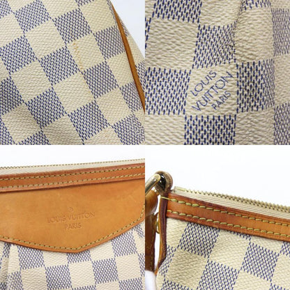 Louis Vuitton Shoulder Bag Syracuse PM N41113 Damier Azure Leather White