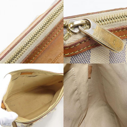 Louis Vuitton Shoulder Bag Syracuse PM N41113 Damier Azure Leather White