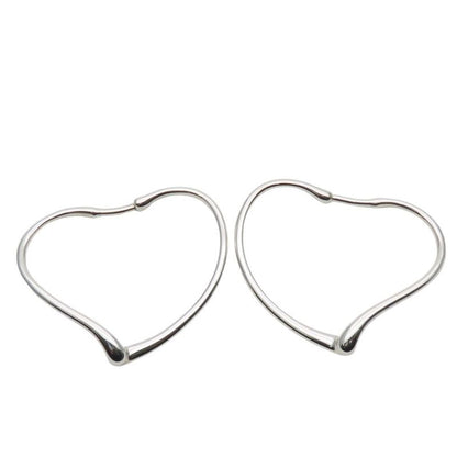 Tiffany & Co Earrings Open Heart Hoop Silver 925 Approx 5.6g Silver Elsa